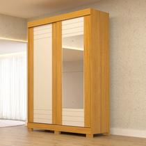 Guarda Roupa Solteiro 140cm 2 Portas de Correr com Espelho Flex Color 100% MDF Cinerária Espresso Móveis