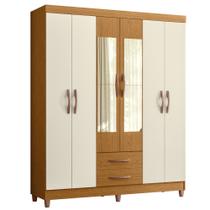 Guarda Roupa Solteiro 154cm com Espelho Dony A02 Off/Cinamomo - Mpozenato Guarda Roupa Solteiro 154cm com Espelho Dony A02 Off/Cinamomo - Mpozenato