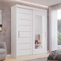 Guarda-roupa Solteiro 160cm 2 Portas de Correr com Espelhos 100% Mdf Dubai Espresso Móveis