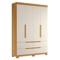 Guarda Roupa Solteiro 160cm 4 Portas Doble Cinamomo/Off - Albatroz Guarda Roupa Solteiro 160cm 4 Portas Doble Cinamomo/Off - Albatroz