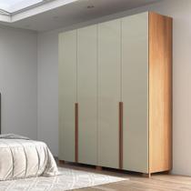 Guarda Roupa Solteiro 180cm 4 Portas e 2 Gavetas 100% MDF