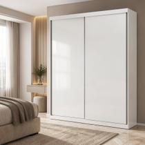 Guarda-Roupa Solteiro 2 Porta de Correr Luna Yescasa Branco