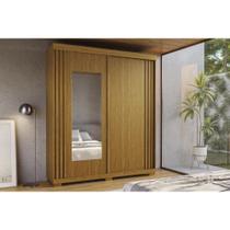 Guarda Roupa Solteiro 2 Portas (1 c/ Espelho) e 3 Gavetas Athena Flex Cinamomo/Cinamomo ou Off White - ACP