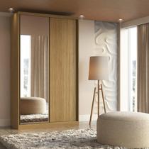 Guarda Roupa Solteiro 2 Portas 1 Espelho 138cm