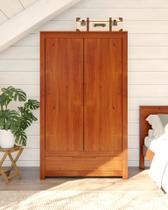 Guarda-Roupa Solteiro 2 Portas 1 Gaveta Madeira Maciça Madma Guarda-Roupa Solteiro 2 Portas 1 Gaveta Madeira Maciça Madma