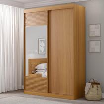 Guarda-Roupa Solteiro 2 Portas 1 Porta com Espelho Samambaia CabeCasa MadeiraMadeira Carvalho