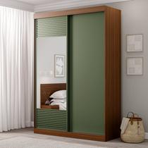 Guarda-Roupa Solteiro 2 Portas 1 Porta com Espelho Samambaia CabeCasa MadeiraOriginals