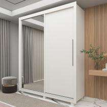 Guarda-roupa Solteiro 2 Portas 1 Porta Espelhada com Pés Royale 100% MDF Guarda-roupa Solteiro 2 Portas 1 Porta Espelhada com Pés Royale 100% MDF
