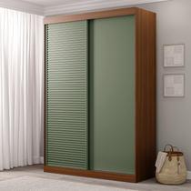 Guarda-Roupa Solteiro 2 Portas 1 Porta Ripada Samambaia Cabecasa Freijó/Verde Guarda-Roupa Solteiro 2 Portas 1 Porta Ripada Samambaia Cabecasa Freijó/Verde