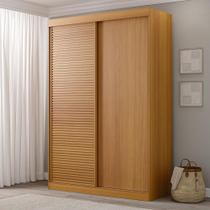 Guarda-Roupa Solteiro 2 Portas 1 Porta Ripada Samambaia CabeCasa MadeiraMadeira Carvalho