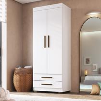 Guarda Roupa Solteiro 2 Portas 2 Gavetas com Pés Portugal Faimec