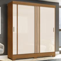 Guarda-Roupa Solteiro 2 Portas 2 Gavetas Flex Nature/Off White/Cinza B353 - Briz