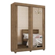 Guarda Roupa Solteiro 2 Portas 3 Gavetas 4 Espelhos Assis