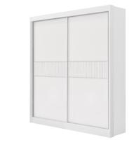 Guarda Roupa Solteiro 2 Portas 3 Gavetas - Santorini Ripado-Branco - Móveis D'Doro Guarda Roupa Solteiro 2 Portas 3 Gavetas - Santorini Ripado-Branco - Móveis D'Doro
