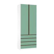 Guarda Roupa Solteiro 2 Portas 4 Gavetas 90cm Prime Luciane Móveis Guarda Roupa Solteiro 2 Portas 4 Gavetas 90cm Prime Luciane Móveis