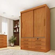 Guarda Roupa Solteiro 2 Portas 6 Gavetas 133cm Chicago Tcil Móveis Guarda Roupa Solteiro 2 Portas 6 Gavetas 133cm Chicago Tcil Móveis
