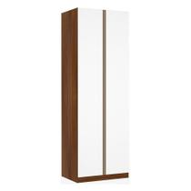 Guarda Roupa Solteiro 2 Portas 80 Cm Dourado Com Branco Mat