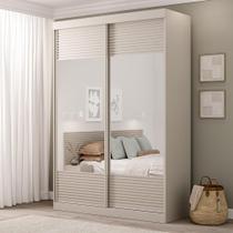 Guarda-Roupa Solteiro 2 Portas com Espelho Samambaia CabeCasa MadeiraMadeira Off White
