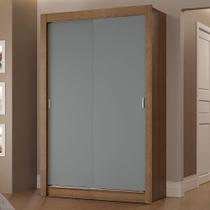 Guarda-roupa Solteiro 2 Portas Correr 2 Gavetas Rustic/cinza