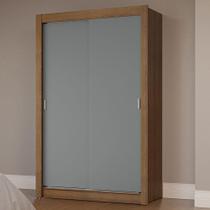 Guarda-Roupa Solteiro 2 Portas Correr Rustic/Cinza Guarda-Roupa Solteiro 2 Portas Correr Rustic/Cinza