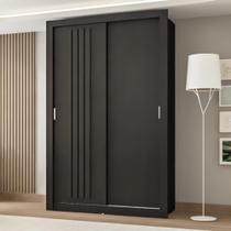Guarda Roupa Solteiro 2 Portas Darvi 2 Gavetas Carraro Ripado Preto Touch Guarda Roupa Solteiro 2 Portas Darvi 2 Gavetas Carraro Ripado Preto Touch
