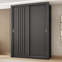 Guarda Roupa Solteiro 2 Portas Darvi Carraro Ripado Preto Touch Guarda Roupa Solteiro 2 Portas Darvi Carraro Ripado Preto Touch