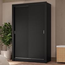 Guarda-Roupa Solteiro 2 Portas de Correr 4 Gavetas Preto Vivare Plus Madesa Guarda-Roupa Solteiro 2 Portas de Correr 4 Gavetas Preto Vivare Plus Madesa