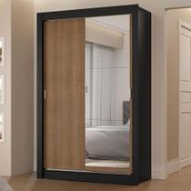 Guarda-Roupa Solteiro 2 Portas de Correr com Espelho 2 Gavetas Vivare Madesa