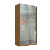 Guarda-Roupa Solteiro 2 Portas de Correr com Espelho 3 Gavetas MDF 235x120cm Domus Marrom Freijó Natura Guarda-Roupa Solteiro 2 Portas de Correr com Espelho 3 Gavetas MDF 235x120cm Domus Marrom Freijó Natura