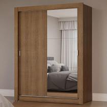Guarda-Roupa Solteiro 2 Portas de Correr com Espelho Rustic Milano Madesa Guarda-Roupa Solteiro 2 Portas de Correr com Espelho Rustic Milano Madesa