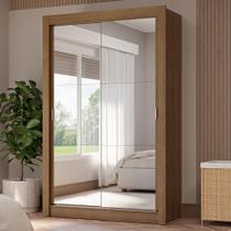 Guarda-Roupa Solteiro 2 Portas de Correr com Espelhos 4 Gavetas Rustic Vivare Plus Madesa Guarda-Roupa Solteiro 2 Portas de Correr com Espelhos 4 Gavetas Rustic Vivare Plus Madesa