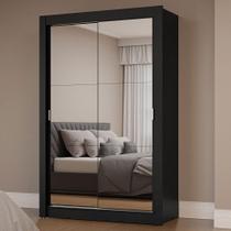 Guarda-Roupa Solteiro 2 Portas de Correr com Espelhos Milano Madesa