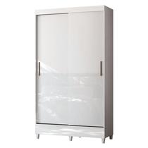 Guarda Roupa Solteiro 2 Portas de Correr com Pés Fit Branco Brilho - Santos Andirá Guarda Roupa Solteiro 2 Portas de Correr com Pés Fit Branco Brilho - Santos Andirá