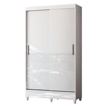Guarda Roupa Solteiro 2 Portas De Correr Com Pés Fit Branco Brilho - Santos Andirá Guarda Roupa Solteiro 2 Portas De Correr Com Pés Fit Branco Brilho - Santos Andirá
