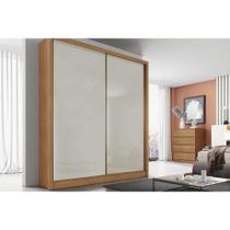 Guarda Roupa Solteiro 2 Portas de Correr e 3 Gavetas Virtus Plus Freijo Cumaru c/ Fendi - Novo Horizonte