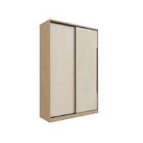 Guarda-Roupa Solteiro 2 Portas de Correr Herval Viel, Off White e Cedro