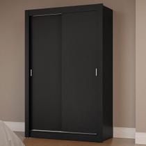 Guarda-roupa Solteiro 2 Portas De Correr Preto Milano Madesa Preto Guarda-roupa Solteiro 2 Portas De Correr Preto Milano Madesa Preto