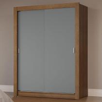 Guarda-Roupa Solteiro 2 Portas de Correr Rustic/Cinza Milano Madesa Guarda-Roupa Solteiro 2 Portas de Correr Rustic/Cinza Milano Madesa