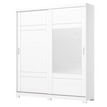 Guarda Roupa Solteiro 2 Portas Deslizantes 3 Gavetas Verg D239 Branco - Henn