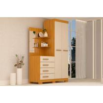 Guarda Roupa Solteiro 2 Portas e 4 Gavetas c/ Espelho Melissa Nature/Off White - ACP Guarda Roupa Solteiro 2 Portas e 4 Gavetas c/ Espelho Melissa Nature/Off White - ACP