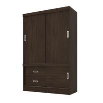 Guarda Roupa Solteiro 2 Portas Estilo II 22520 Ébano Touch Demóbile