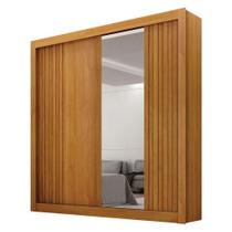 Guarda Roupa Solteiro 2 Portas Milano Com Espelho Cinamomo Leifer Móveis