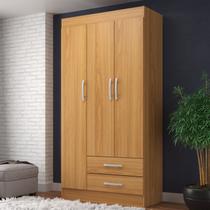 Guarda Roupa Solteiro 3 Portas 2 Gavetas Alice Marrom/Cinamomo