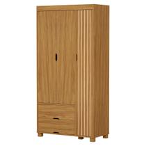 Guarda Roupa Solteiro 3 Portas 2 Gavetas MDF 89 cm Bela Decmade