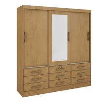 Guarda Roupa Solteiro 3 Portas 9 Gavetas 100% MDF Meridian Plus D'Doro