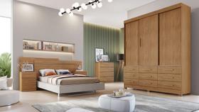 Guarda Roupa Solteiro 3 Portas 9 Gavetas - Capri-Cumaru - Móveis Novo Horizonte