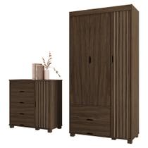 Guarda Roupa Solteiro 3 Portas Comoda 4 Gavetas MDF Bela Decmade Guarda Roupa Solteiro 3 Portas Comoda 4 Gavetas MDF Bela Decmade
