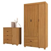 Guarda Roupa Solteiro 3 Portas Comoda 4 Gavetas MDF Bela Decmade Guarda Roupa Solteiro 3 Portas Comoda 4 Gavetas MDF Bela Decmade
