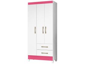 Guarda Roupa Solteiro 3 Portas e 2 Gavetas Branco - Lima/Moval Guarda Roupa Solteiro 3 Portas e 2 Gavetas Branco - Lima/Moval