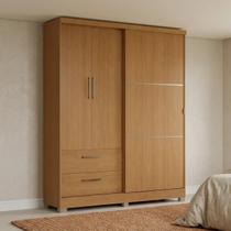 Guarda Roupa Solteiro 3 Portas Mistas e 2 Gavetas 218cm C533 Canela